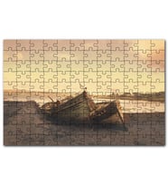 Cakapuzzle Göl Kıyısında Terkedilmiş Gemiler Gündoğumu Puzzle Yapboz MDF (Ahşap) (255 Parça)