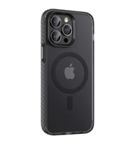 Apple iPhone 14 Pro Max Kılıf Mat Arka Yüzey Wireless Şarj Özellikli Zore Locik Kılıf (Siyah)