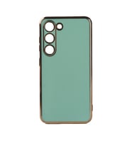 Galaxy S23 Plus Kılıf Zore Bark Kenarları Altın Renk Kılıf (Açık Yeşil)