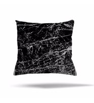 Geometrik Batik Desen Gizli Fermuarlı Yastık Kılıfı Kırlent Kılıfı Koltuk Yastık Kılıfı  (Siyah - Beyaz)