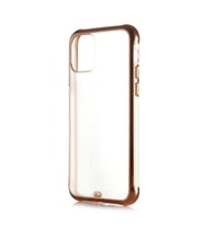 Apple iPhone 11 Pro Max Kılıf Kamera Korumalı Kenarları Renkli Şeffaf Voit Silikon (Beyaz)