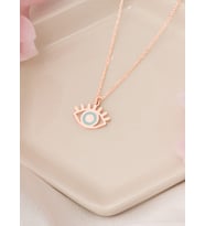 MİNELİ GÖZ KOLYE (Rose)