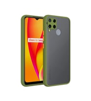 SM Galaxy A12 - M12 - F12 Kamera Korumalı Premium Silikon Kılıf (Haki)