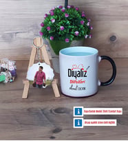 Diyaliz Teknikeri Kupa Bardak Beyaz ve Fotoğraflı Ahşap Anahtarlık Hediye Diyaliz Teknikerine Hediye (Model 9)