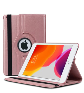 Microsonic Apple iPad 10.2'' 7. Nesil (A2197-A2200-A2198) Kılıf 360 Rotating Stand Deri (Rose)
