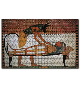Cakapuzzle Antik Mısırda Mumya Töreni Puzzle Yapboz MDF (Ahşap) (255 Parça)