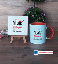 Diyaliz Teknisyeni Dekoratif Taş, Kupa Bardak Kırmızı Hediye Diyaliz Teknisyenine Hediye (Model 12)