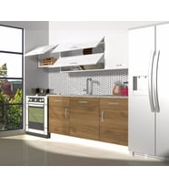 Decoraktiv Prestij 220 MDF Hazır Mutfak Dolabı - Tezgah Dahil - Parlak Beyaz (Beyaz - Pera)