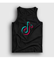 Presmono Unisex Beyaz Logo Sosyal Medya Tiktok Atlet 485878tt (Siyah)