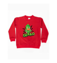 Pj maskeliler Gekko baskılı pamuklu kumaş çocuk sweatshirt (Kırmızı)