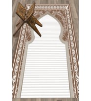 EVDEYA Dijital Baskılı Yıkanabilir Motifli Hediyelik Namazlık Seccade 70x130, SECCADE-27-GRİ, (Kahverengi)