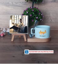 Arkeolog Fotoğraflı Dekoratif Taş, Kupa Bardak Beyaz Hediye (Model 8)