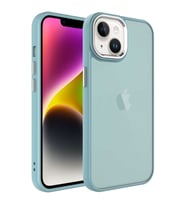 Apple iPhone 14 Kılıf Zore May Arka Yüzey Buzlu Kılıf (Mavi)
