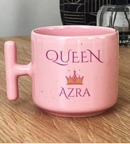 Kişiye Özel Queen Hediye Pastel T Kupa Sevgiliye Hediye (Pembe)