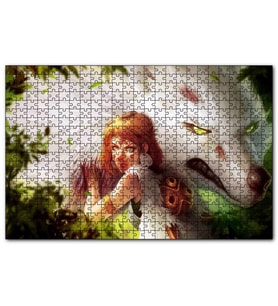 Cakapuzzle Prenses mononoke 2019 Anime Karakter  Puzzle Yapboz MDF (Ahşap) (500 Parça)