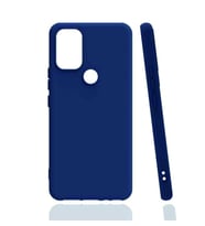 Infinix Smart 5 Kılıf Kamera Korumalı Silikon Rubber Arka Kapak (Lacivert)