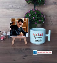 Psikoloji Öğretmeni Fotoğraflı Dekoratif Taş, Kupa Bardak Beyaz Hediye Öğretmenler Günü Hediyesi (Model 12)