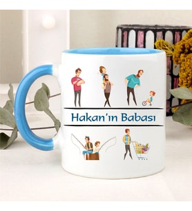 Babalar Günü Hediyesi Kupa Bardak (Mavi)