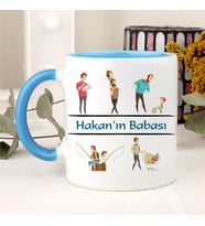 Babalar Günü Hediyesi Kupa Bardak (Mavi)