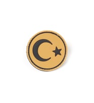 Yuvarlak Türk Bayrağı Tactical Patch - Peç (Hardal Sarısı)