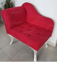 Yeni Model Tekli Köşe Koltuğu Josefin Bench Beyaz Ayak (Kırmızı)