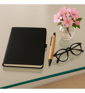 Kişiye Özel Defter 96 yaprak a/5 -Bambu Kalem (Siyah)