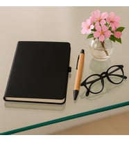 Kişiye Özel Defter 96 yaprak a/5 -Bambu Kalem (Siyah)