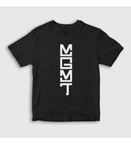 Presmono Unisex Çocuk Beyaz Logo Rock Mgmt T-Shirt 491748tt (Siyah)