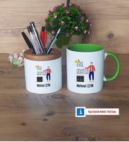 Babalar Günü Hediyesi Kalemlik, Kupa Bardak T Kişiye Özel Hediye Babaya Doğum Günü Hediyesi (Model 14)