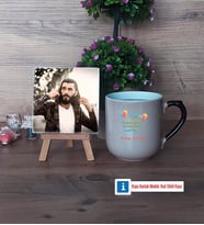 Doğum Günü Hediyesi Fotoğraflı Dekoratif Taş, Kupa Bardak Beyaz Hediye (Model 10)