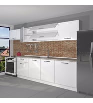 Decoraktiv Ekol 280 MDF Hazır Mutfak Dolabı - Tezgah Dahil - Parlak Beyaz (Beyaz)