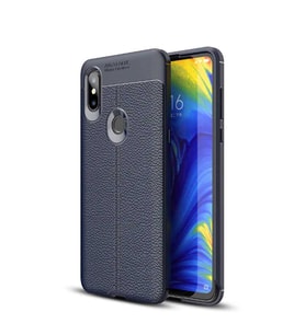 Xiaomi Mi Mix 3 Kılıf Deri Tarzı Niss Silikon Case (Lacivert)