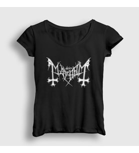 Presmono Kadın Beyaz Logo Mayhem T-Shirt 64749tt (Siyah)