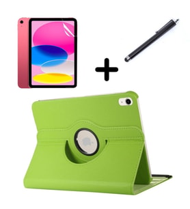 Apple iPad 2 iPad 3 iPad 4 Kılıf Dönen Tablet Kilifi Ekran Koruyucu+Kalem (Yeşil)