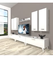 Decoraktiv Eko 8d Slm Retro Tv Ünitesi Tv Sehpası (Beyaz)