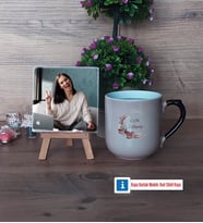 Doğum Günü Hediyesi İsme Özel Fotoğraflı Dekoratif Taş, Kupa Bardak Beyaz Hediye (Model 10)