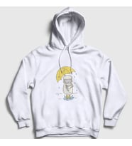 Presmono Unisex Beyaz Sheep And Rain Kuzu Kapüşonlu Sweatshirt 288990tt (Beyaz)
