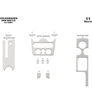 Meriç® Volkswagen New Beettle Ön Torpido Kaplama Maun 11 Parça 1998-2002 (Alüminyum)