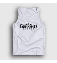 Presmono Unisex Sarı Logo Oyun Genshin Impact Atlet 360570tt (Beyaz)