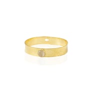 Kadir Jewellery 22 Ayar Altın Kaplama El İşçiliği Zirkon Taşlı Kadın Kelepçe Bilezik (Beyaz)