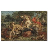 Cakapuzzle Aslan Avı Eugène Delacroix Sanat Görseli Puzzle Yapboz MDF (Ahşap) (1000 Parça)
