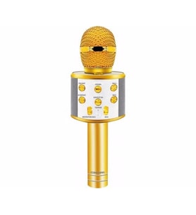 C-8501 Sihirli Bluetooth Karaoke Mikrofon Usb Kart Girişi Türkçe Seslendirmeli (Gold)