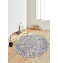 Dijital Baskılı Kaymaz Taban Yıkanabilir Yuvarlak Salon Halısı Koridor Halısı Paspas NDY-SD-1123 (Çok Renkli)