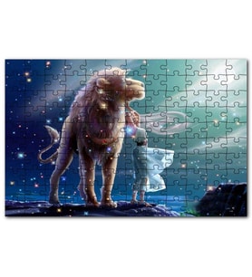 Cakapuzzle Perisi Ve Aslan Burcu Görseli Puzzle Yapboz MDF (Ahşap) (255 Parça)