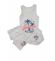Erkek Çocuk California Atlet Külot Boxer Takım (Krem)