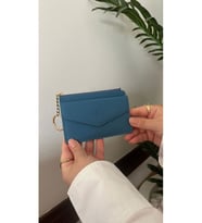 Unisex Hakiki Deri Cüzdan & Kartlık 3701 (Turkuaz)