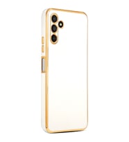 Galaxy A04S Kılıf Zore Bark Kenarları Altın Renk Kılıf (Beyaz)