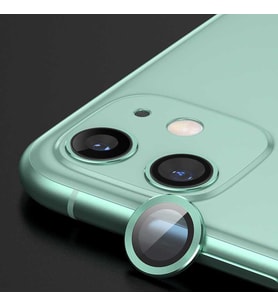 Uyumlu Model Apple iPhone 12 Mini Kamera Lens Koruyucu Çerçeveli Koruyucu CL-07 (Açık Yeşil)