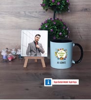 Veteriner Hekim Fotoğraflı Dekoratif Taş, Kupa Bardak Beyaz Hediye Veteriner Hekimler Günü Hediyesi (Model 11)
