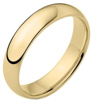Unisex 6mm Parlak Bombeli Erkek Kadın Çelik Alyans Yüzük tca (Sarı)